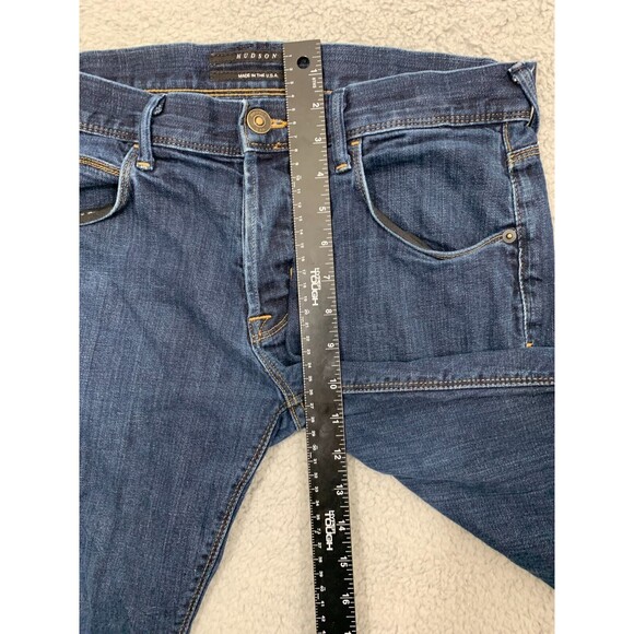 USA Hudson 31 Denim Blue Jeans Bootcut Straight Leg Dark Wash - Picture 11 of 14